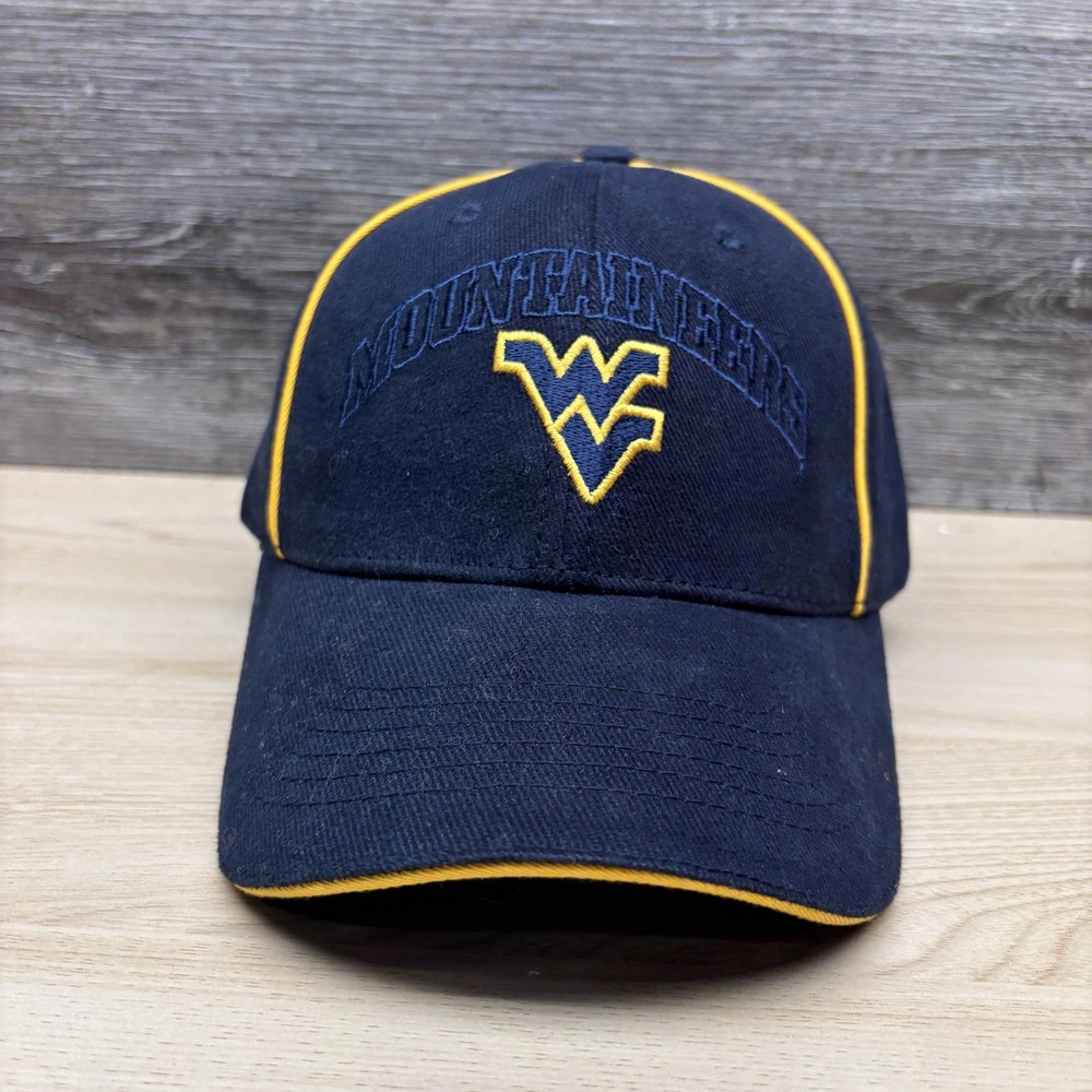 West Virginia Mountaineers Hat Cap Strap Back Mens Blue College Football